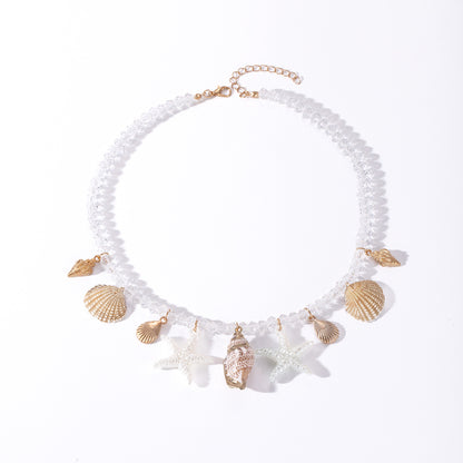Summer Ocean Wind Conch Shell Sea Necklace