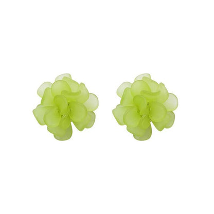 Women Fashion Elegant Solid Color Floral Earrings
