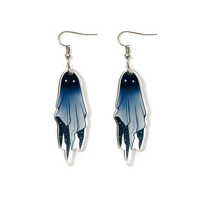 Halloween Women Fashion Cartoon Ghost Cat Acrylic Earrings