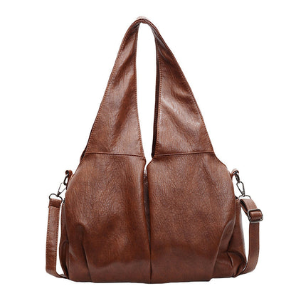 Bolso de mano informal de gran capacidad en color liso para mujer