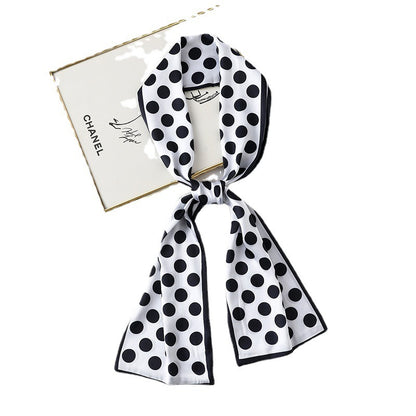 Pañuelo de seda con lunares para mujer, informal, de primavera, para hombre y mujer