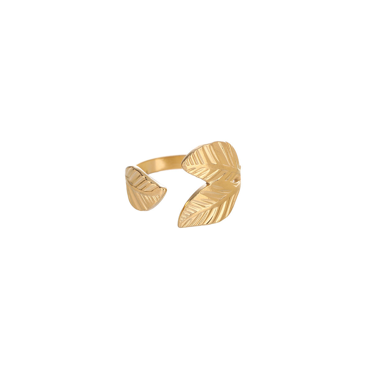 Women Fashion Titanium Steel Geometric Ring in Gold