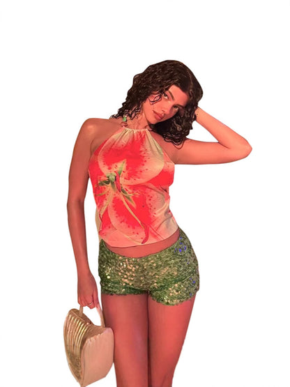 Women Summer Fashion Floral Printed Camisole