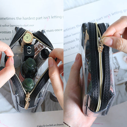 Bolsa de almacenamiento portátil transparente para cosméticos