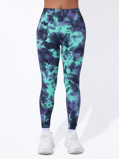 Leggings de yoga taille haute tie-dye tendance pour femmes
