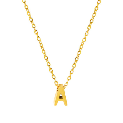 Collar con colgante de alfabeto simple a la moda para mujer