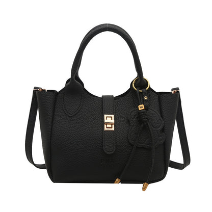 Fashionable Solid Color Large Capacity Shoulder Bag