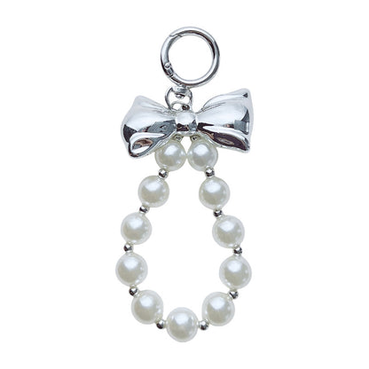 Fashion Beaded Bow Pendant Keychain