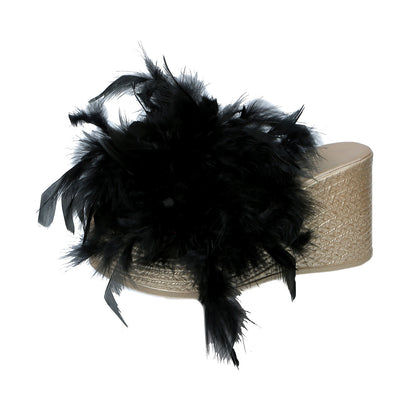Fashion Peep Toe Wedged Plus Size Beach Slippers