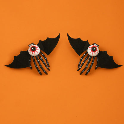 Pince à cheveux squelette drôle pour femme, motif horreur, Halloween