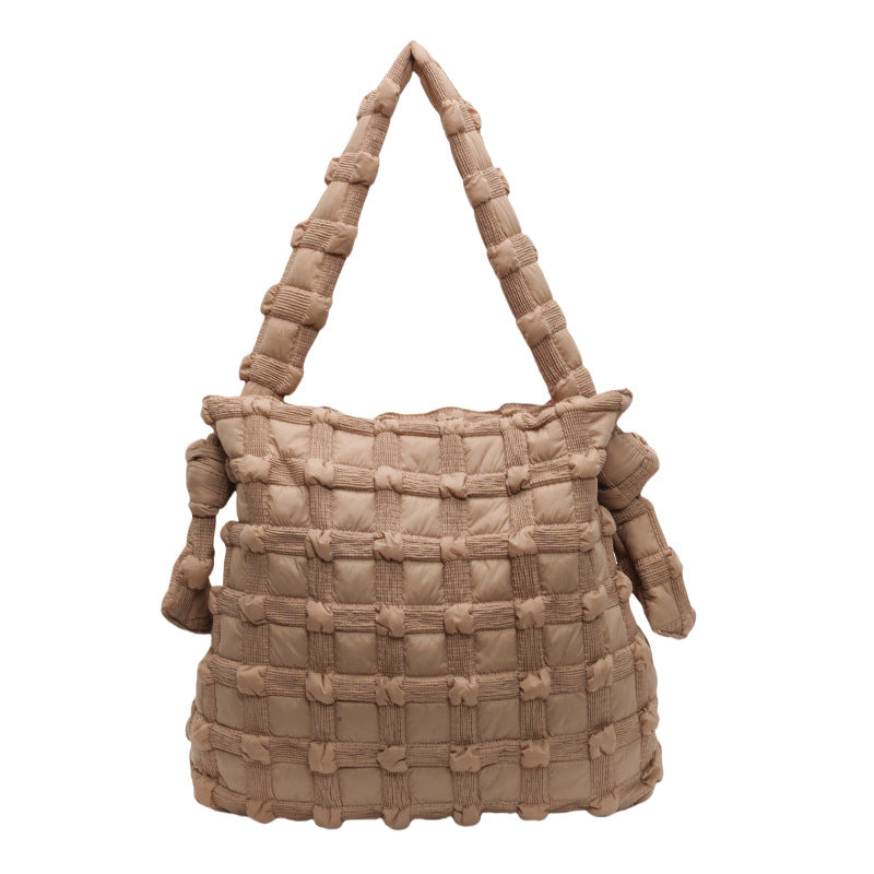 Bolso de hombro informal de gran capacidad para mujer, de color liso, estilo tote