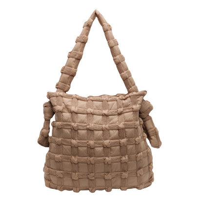 Bolso de hombro informal de gran capacidad para mujer, de color liso, estilo tote