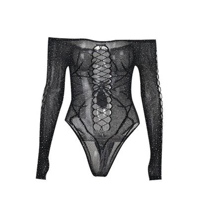 Women Fashion Sexy Gothic Perspective Bodysuits