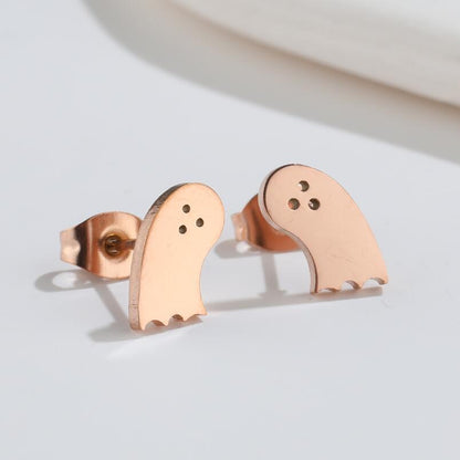 Funny Smooth Cute Ghost Earrings Halloween Jewelry