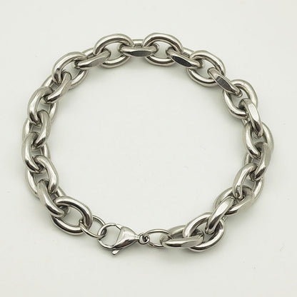Men Fashion Simple Titanium Steel Bracelet