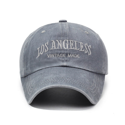 Gorra de béisbol de algodón lavado con letras bordadas
