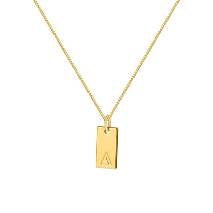 Collar con colgante de letra inglesa sencilla a la moda para mujer