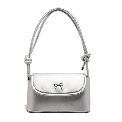 Bolso bandolera informal con lazo de color liso a la moda para mujer