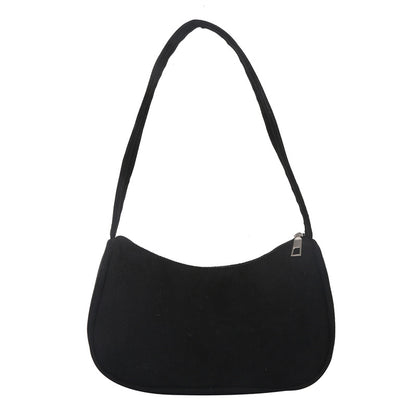 Solid Color Simple Fashion Underarm Bag