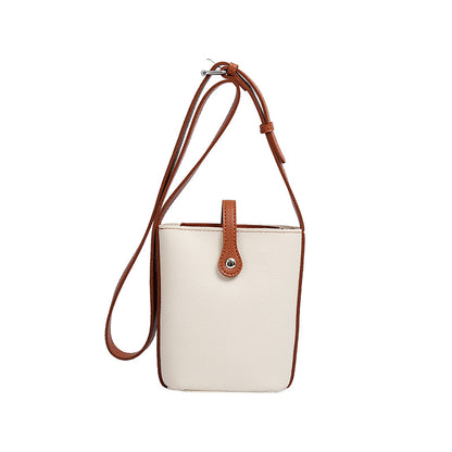 Women Soft Leather Crossbody Phone Bag with Magnetic Buckle