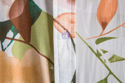 Camisa informal de verano con estampado de flores pequeñas para hombre