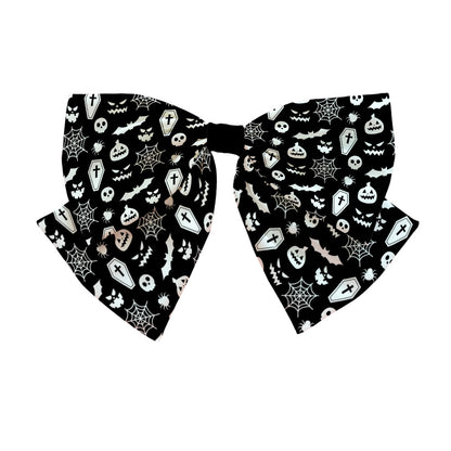 Accessoires pour cheveux avec nœud en forme de crâne et de citrouille pour Halloween