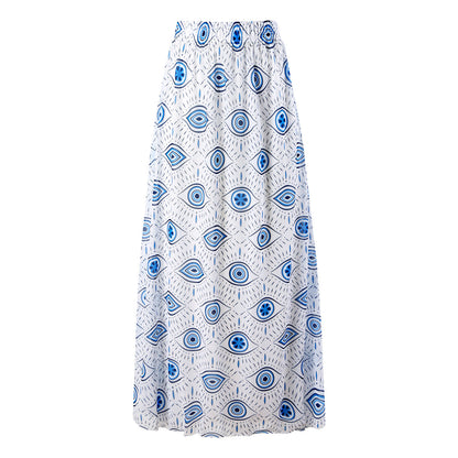 Traje de baño sexy de tres piezas con diseño de ojo malvado para mujer