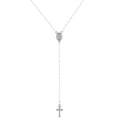 Collar con borla y colgante de cruz de moda para mujer