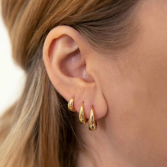 Women Geometric Copper Circle Earrings Jewelry Set