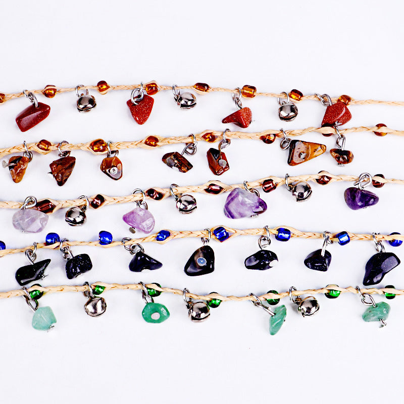 Tobillera Bohemia con Piedras Irregulares para Mujer