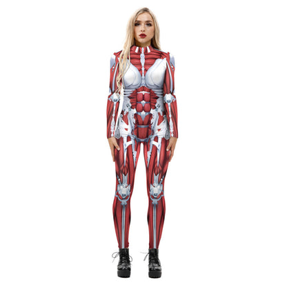 Halloween Women'S Fashion Armor Digital Printing Jumpsuit