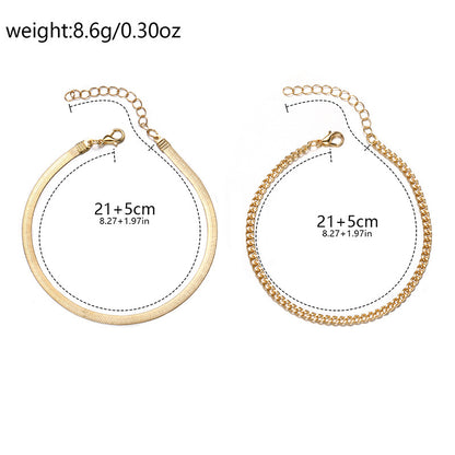 Tobillera sencilla de doble capa para mujer