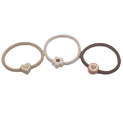 Women Fashion Solid Color High Elastic Rubber Hair Ring