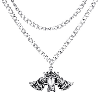Collar unisex de murciélago de Halloween exagerado