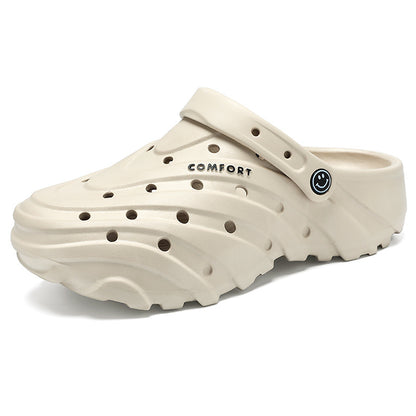Zapatos casuales de color sólido con suela gruesa y antideslizantes para hombre