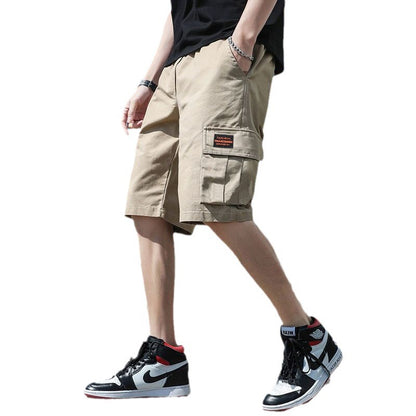 Pantalones cortos cargo casuales de algodón de verano para hombre: transpirables, ligeros y cómodos.