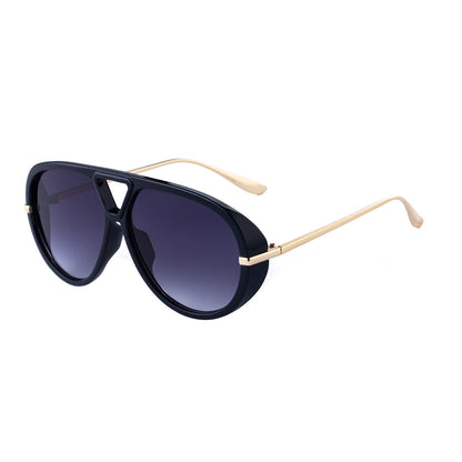 Gafas de sol de montura grande estilo punk retro de moda para mujer