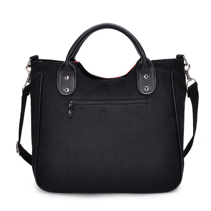Bolso bandolera de lona con calavera de Halloween personalizada para mujer