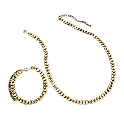 Conjunto de collar y pulsera sencillos de moda para mujer