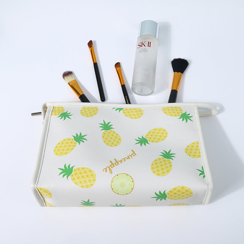 Bolsa de cosméticos fresca de verano de color amarillo limón