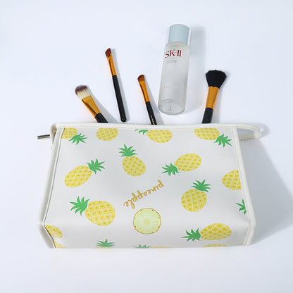 Bolsa de cosméticos fresca de verano de color amarillo limón