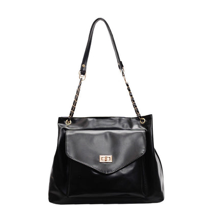 Bolso de mano retro sencillo e informal de gran capacidad para mujer