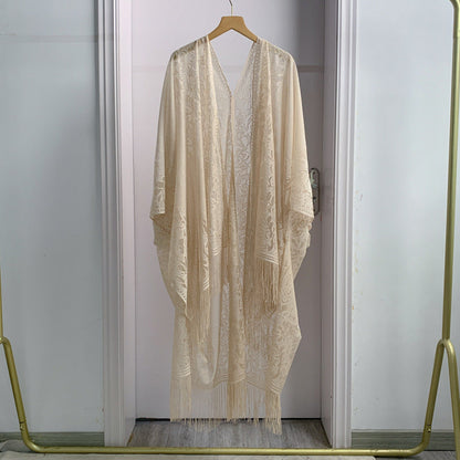 Chal de encaje de verano para mujer, moda estilo bohemio