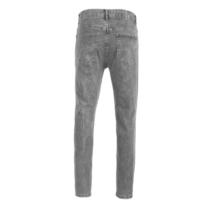 Men Fashion Basic Slim-Fit High Waist Jeans