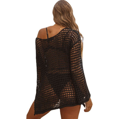 Traje de baño sexy de color sólido con aberturas para mujer