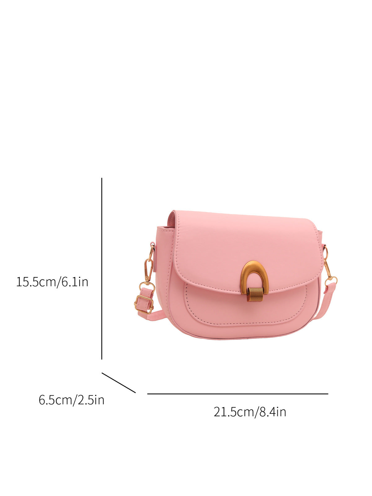 Bolso de hombro retro de color sólido para mujer