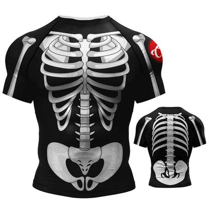 Camiseta de manga corta con estampado digital 3D de Halloween para hombre