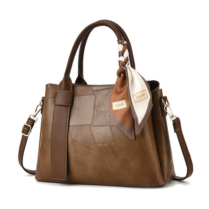 Bolso de mano informal de lona con cinta para mujer