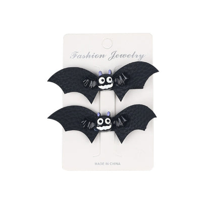 Ensemble de pinces à cheveux en cuir avec nœud chauve-souris pour enfants Halloween