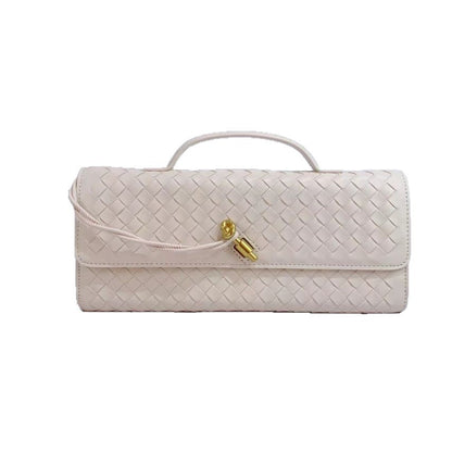 Bolso de mano tejido de color liso informal de moda para mujer
